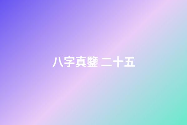 八字真鑒 二十五